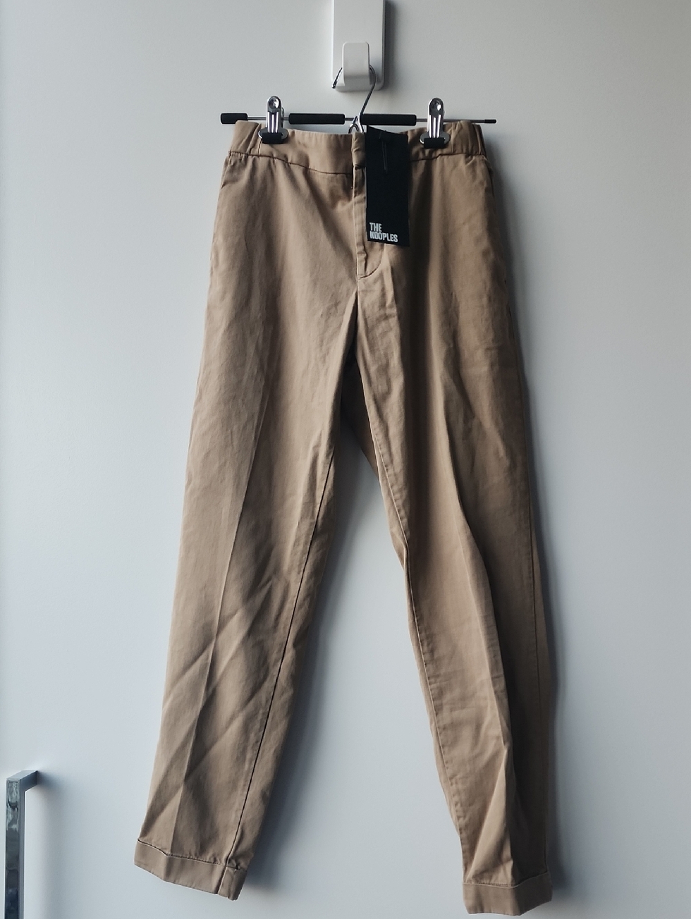 BNWT The Kooples Khaki 100% Cotton Slim Trousers